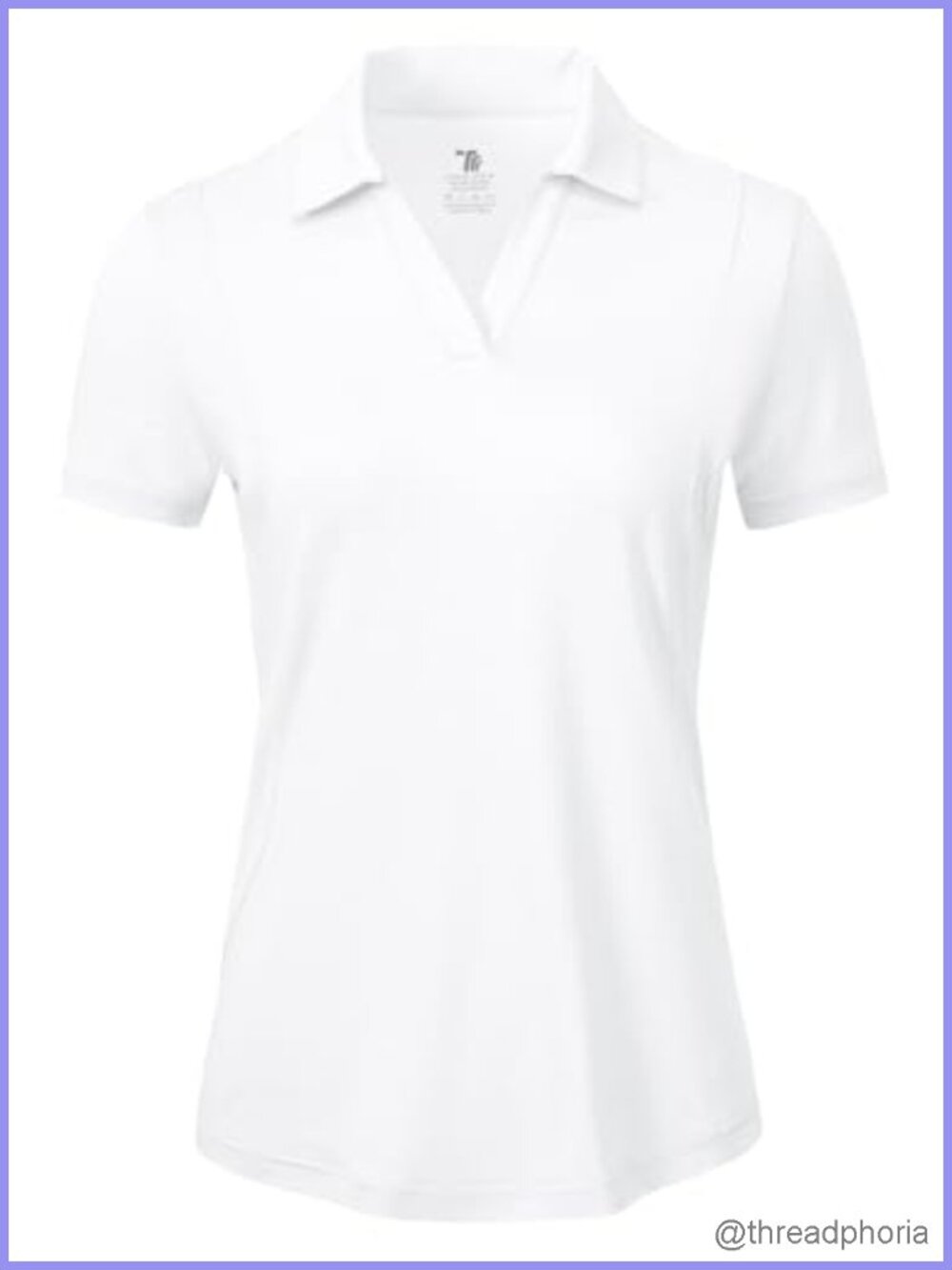 Women's V-Neck Collared Polo Shirt UPF 50+ Quick Dry Athletic Top